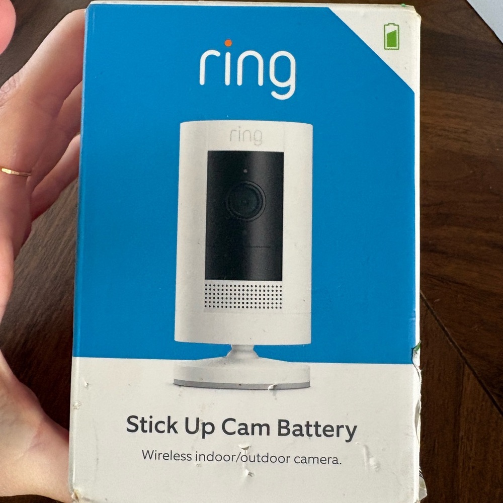 Ring Security Camera with White Finish